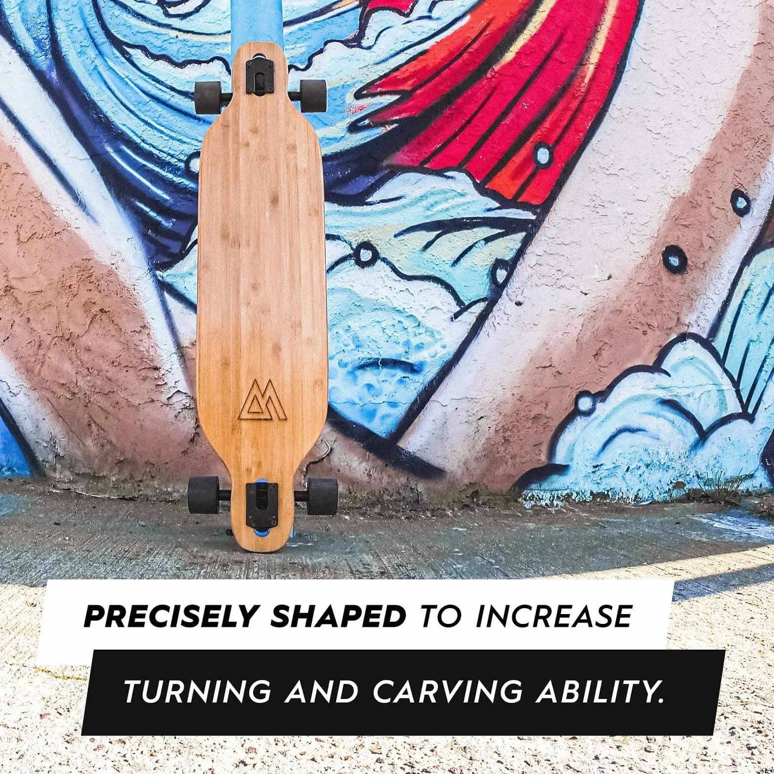 Magneto Longboards Fibre de Carbone Downhill Cruiser W Concave Plate-Forme
