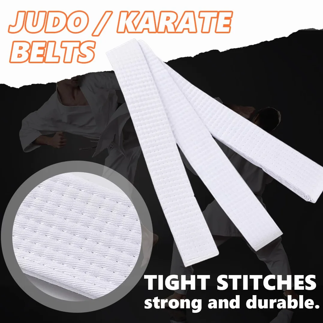 Ceinture de judo 180 cm en tissu extra épais pour arts martiaux karaté taekwondo enfants