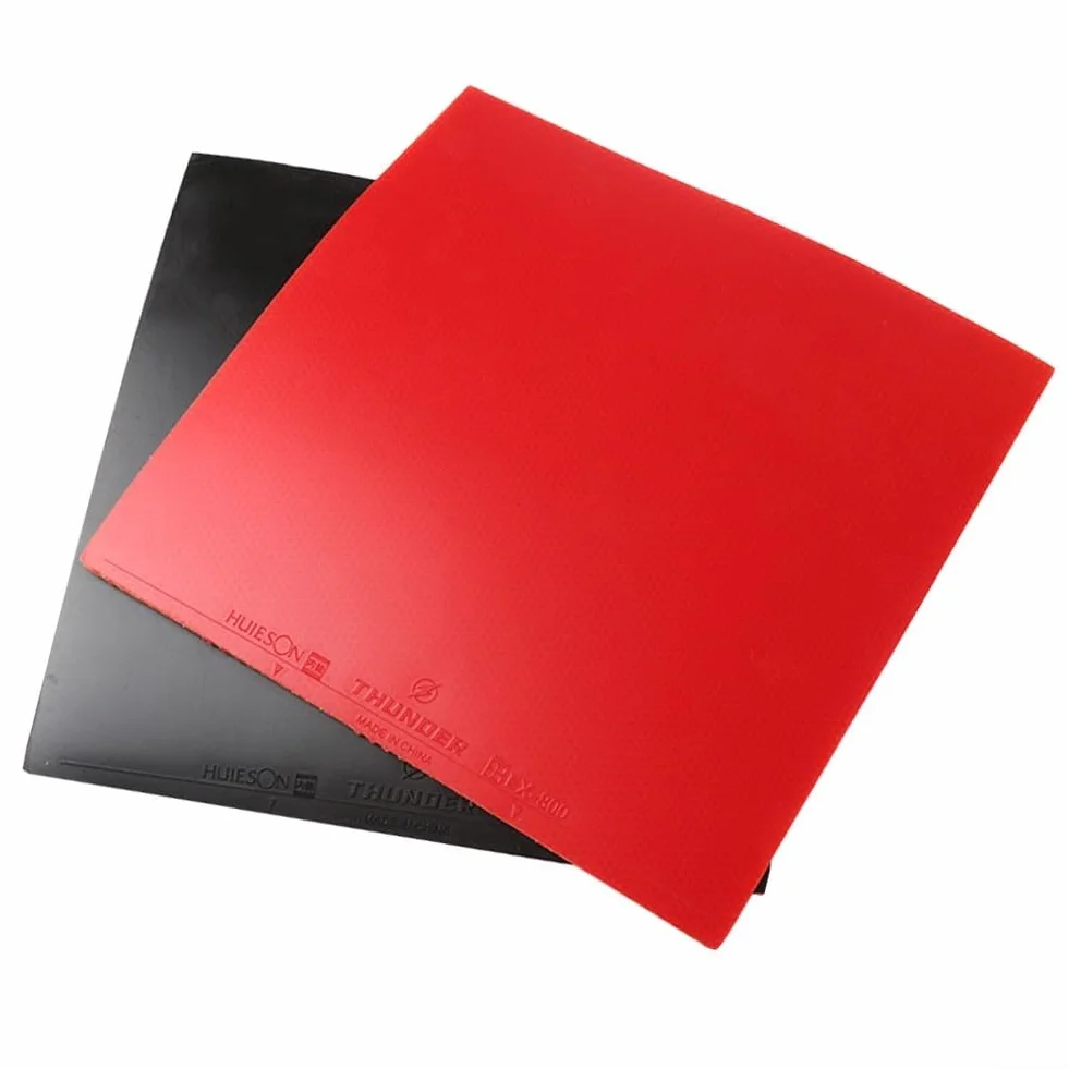 Patins en caoutchouc pour tennis de table Honseadek, lot de 8, éponges dures, rouge et noir, 16x16x2,2 cm, épaisseur 2,2 mm, dureté 39