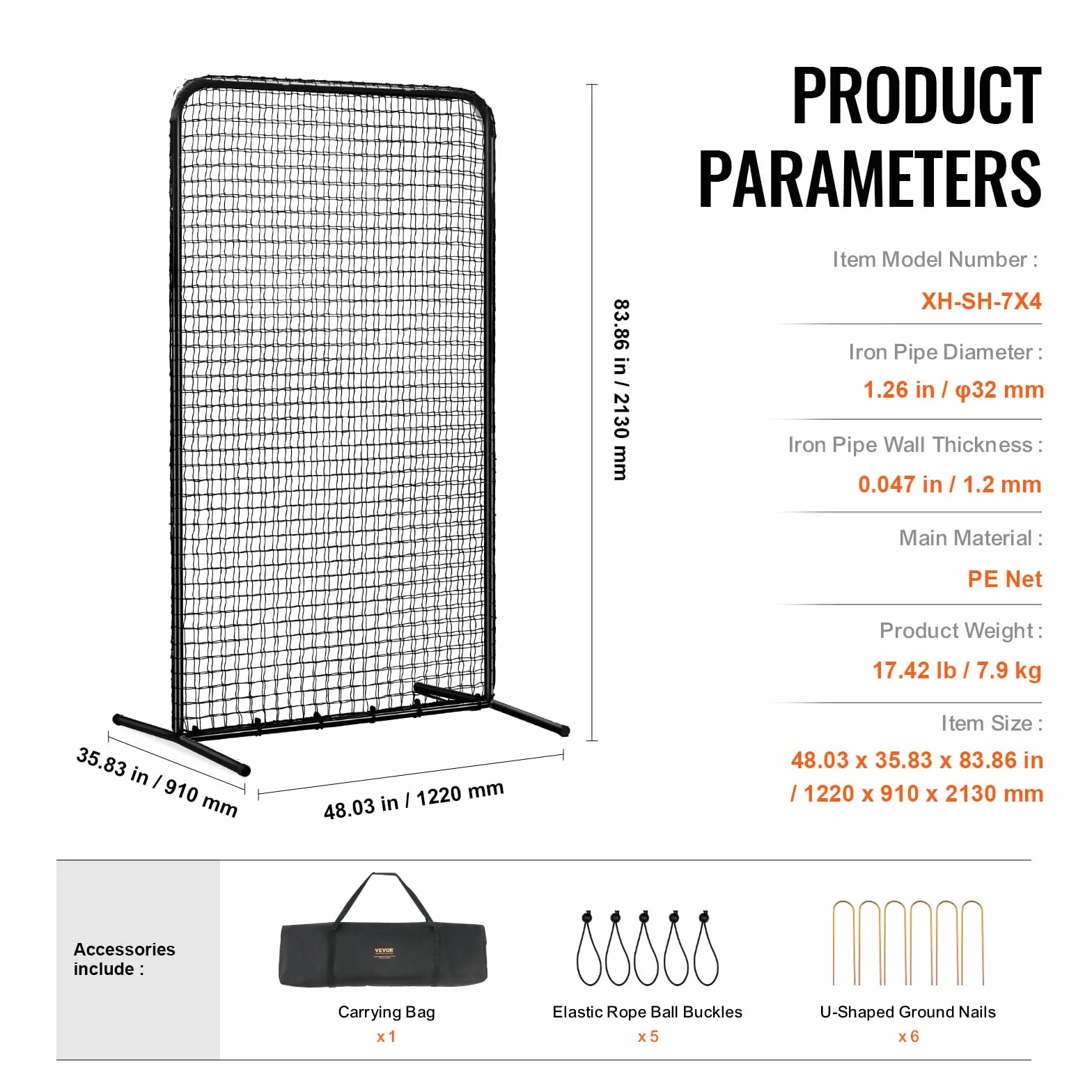 VEVOR Screen Baseball Cage de frappeur