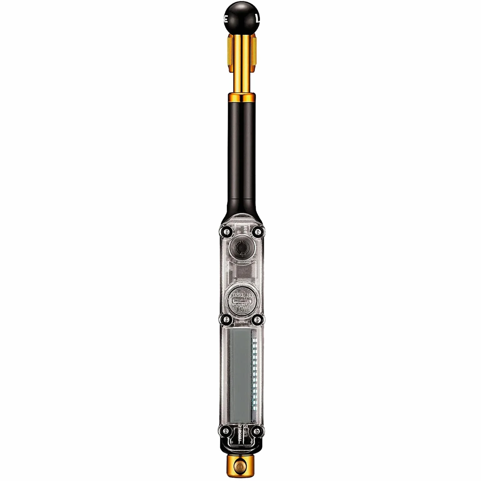 Lezyne Shock Digital Drive Floor Pump 350 Psi, Black/Gold