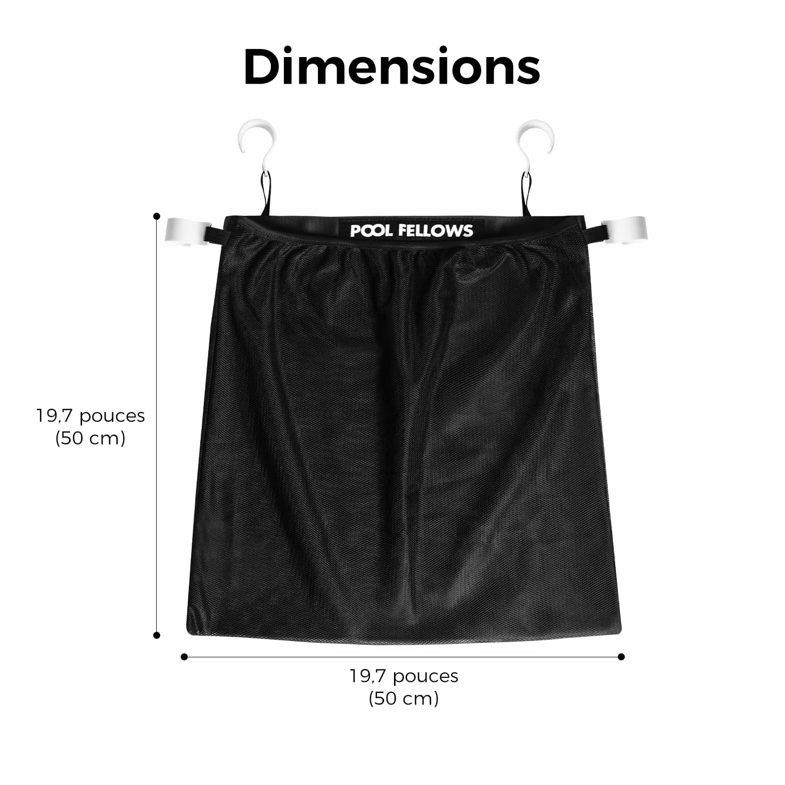Poche latérale en Maille élastique pour bac de Rangement de Piscine, Sac à Suspendre, Organiseur étendu pour Accessoires de Piscine