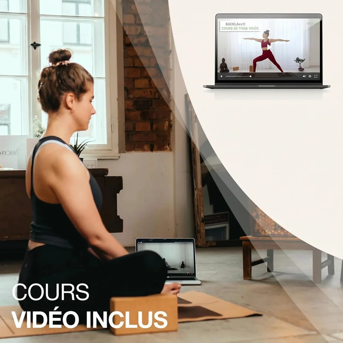 BACKLAXX® Bloc yoga en liège naturel durable