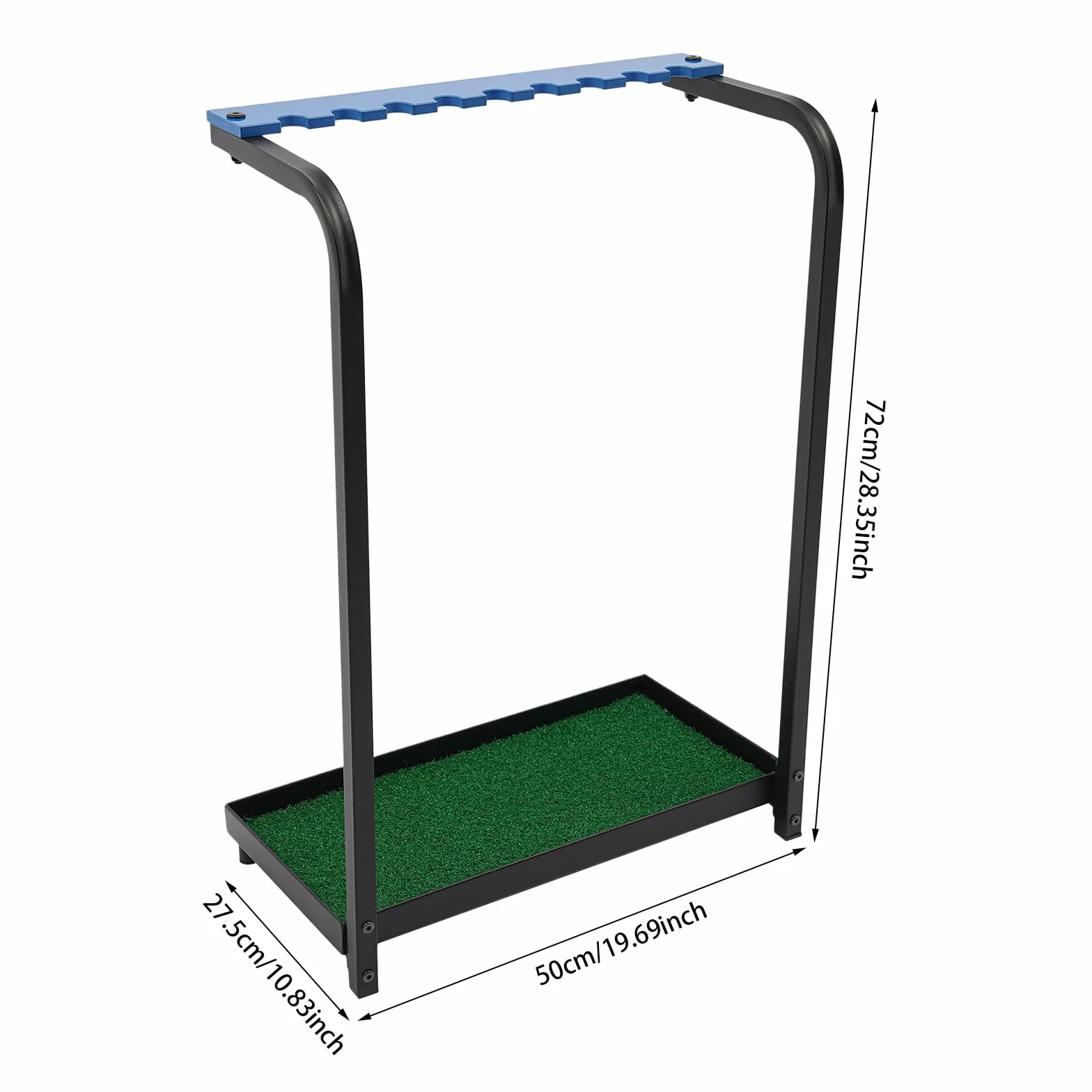 Support de club de golf en acrylique 9 trous 50 x 27,5 x 72 cm
