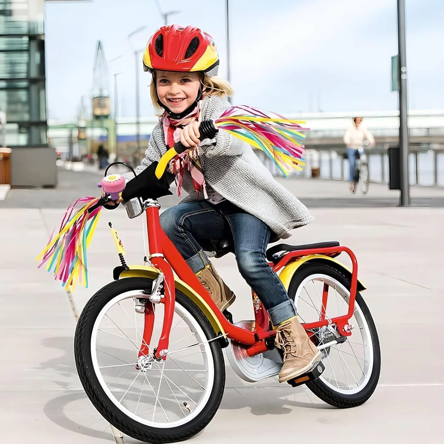 Rubans arc-en-ciel pour vélo enfants filles garçons trottinette accessoires