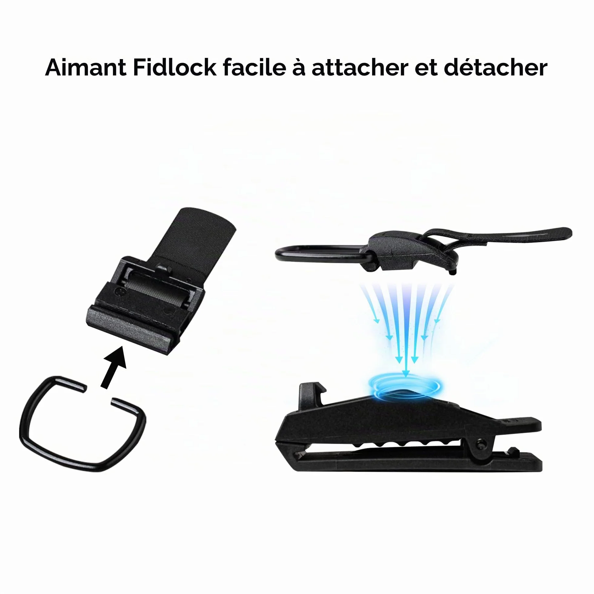 ALPAKA HUB Keychain Porte-clés Tactique Clip Ceinture Magnétique Amovible Rapide MOLLE Compatible Portefeuille Sling Sac à dos