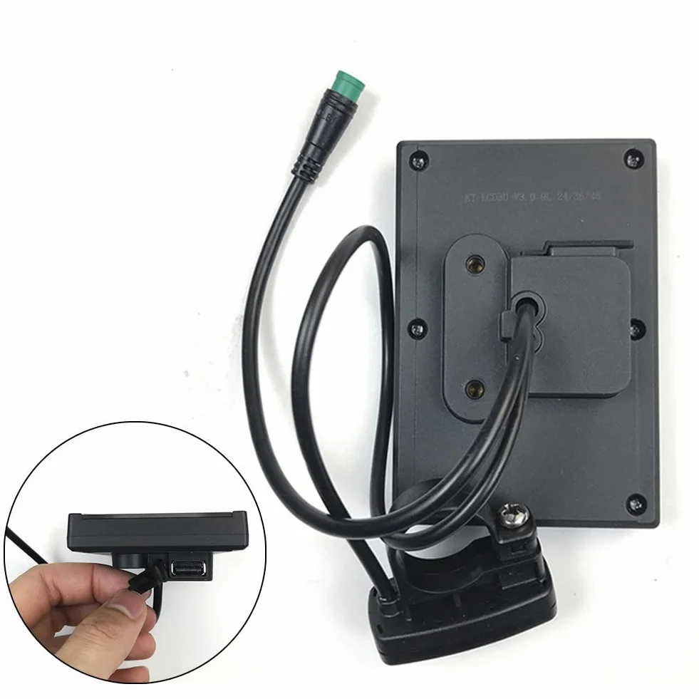 SPORTARC KT-LCD3U Compteur de vitesse électrique avec écran LCD pour vélo électrique avec prise USB 24/36/48 V Câble étanche