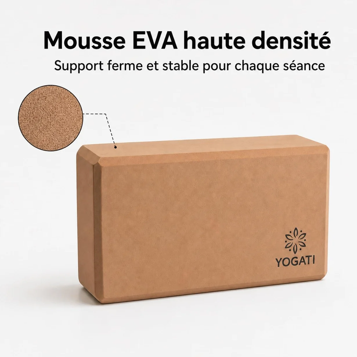 Blocs de Yoga en Mousse EVA lot de 2 Briques Dimensions 22 x 12 x 7.5 cm Antidérapant pour Pilates Fitness