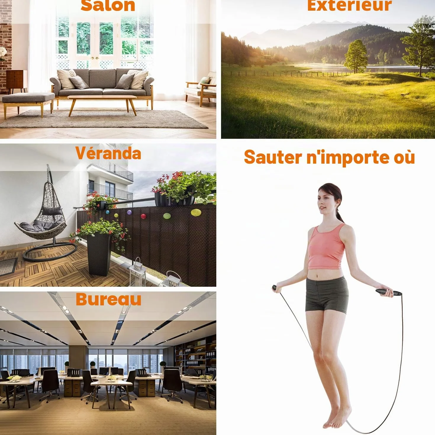 Corde à Sauter Sport sans fil avec Compteur Calories, Minuterie et LCD, Poignées Antidérapantes Réglable pour Adulte Enfant