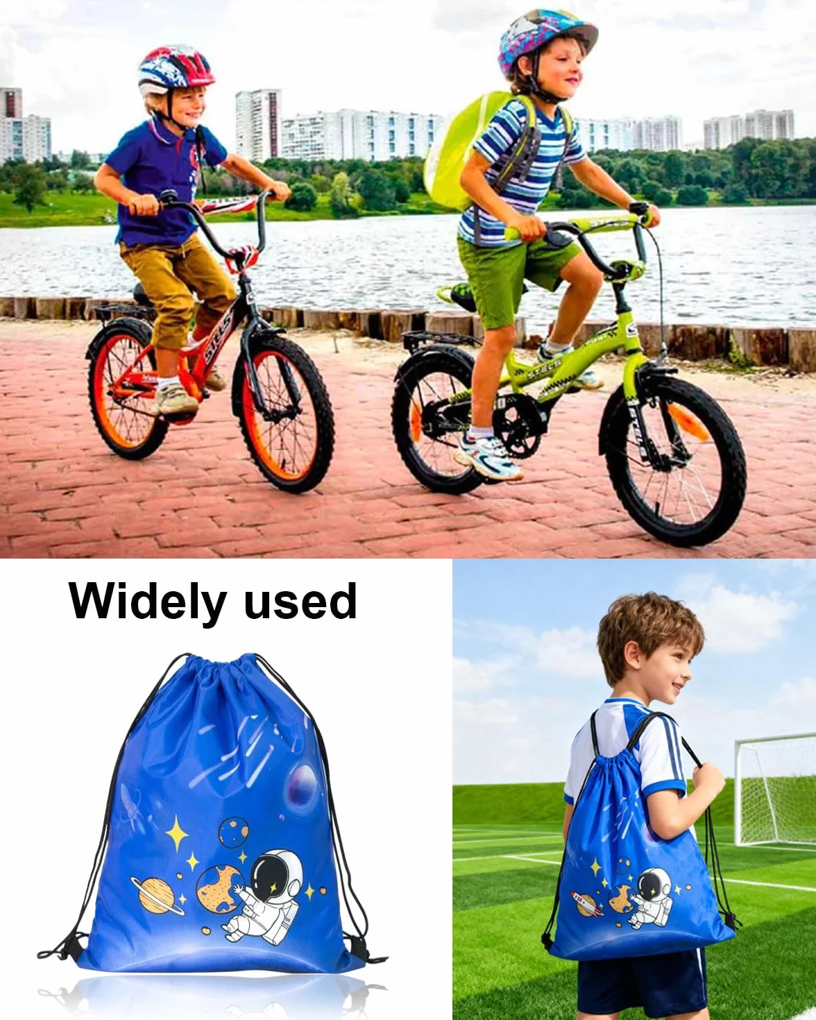 Sac à dos à Cordon pour Enfants étanche - Sac de Sport Plage Natation École Voyage avec Poche Zippée
