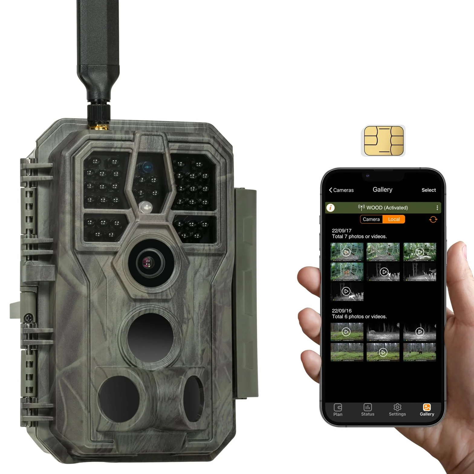 GardePro X50 Caméra de Chasse 4G LTE avec Carte SIM et APP, Vidéo H.265 48MP, Vision Nocturne Infrarouge No-Glow de 30 m, Détecteur de Mouvement 0,1 s et IP66 Étanche