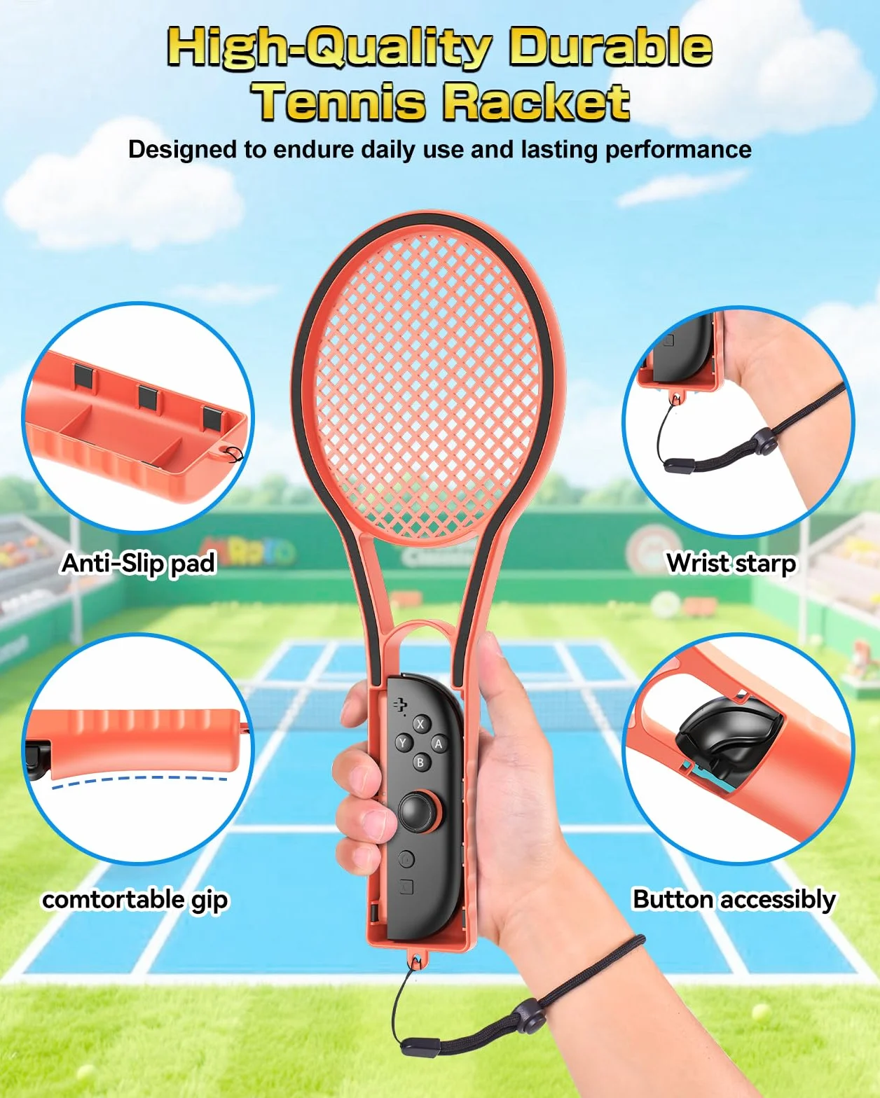 4-Pack Tennis Racket for Switch 2