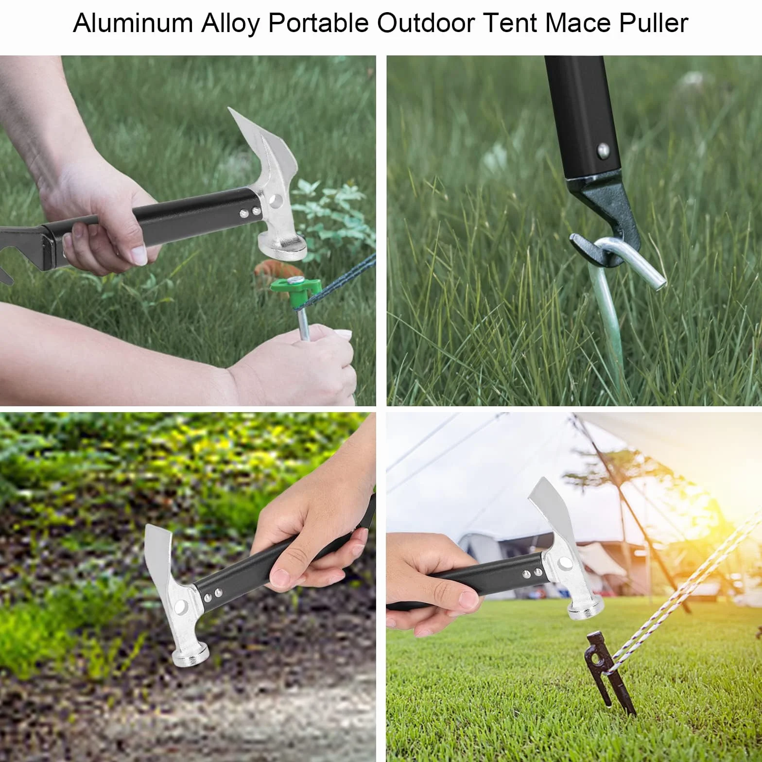 Maillet de Camping Extracteur de Piquet de Tente Alliage d'aluminium Portable