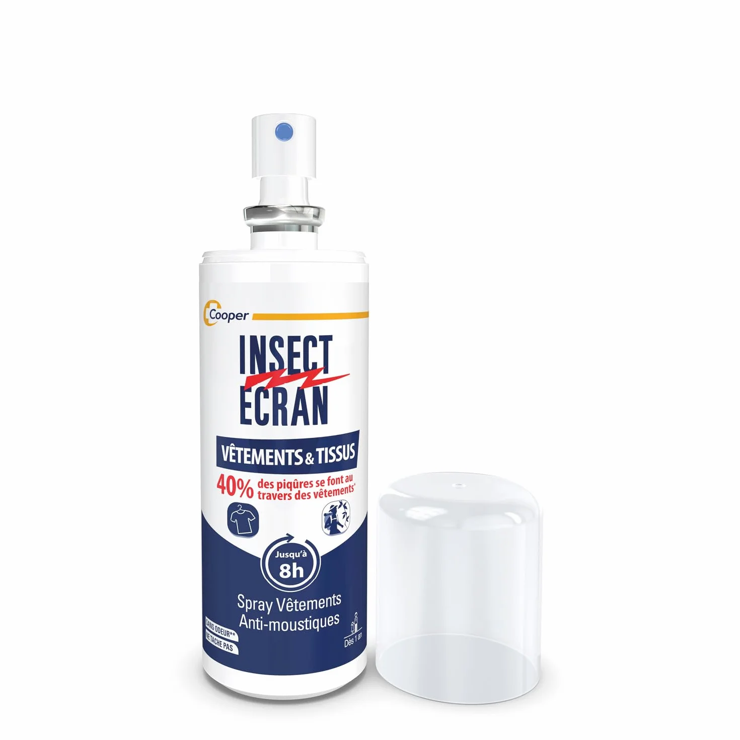 Anti-Moustiques Spray 100ml Protection Vêtements Tissus Fabriqué France
