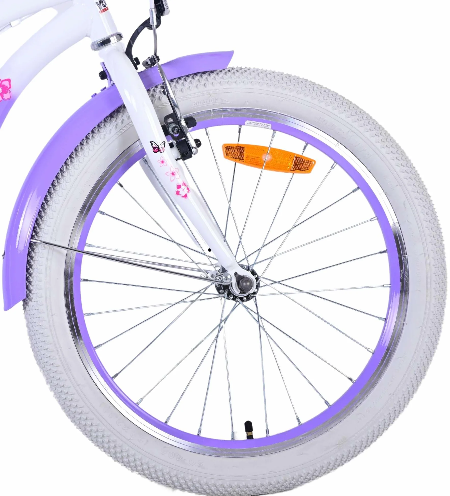 Vélo pour Fille 20 Pouces avec Panier et Porte-Bagages 6-8 Ans