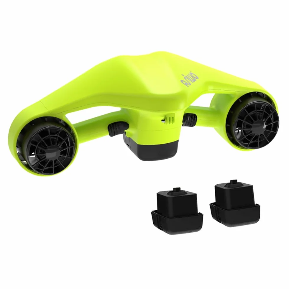 Asiwo Scooter sous-Marin avec Support pour caméra d'action 2 Batteries - Scooter Marin à Deux Moteurs étanche pour la plongée