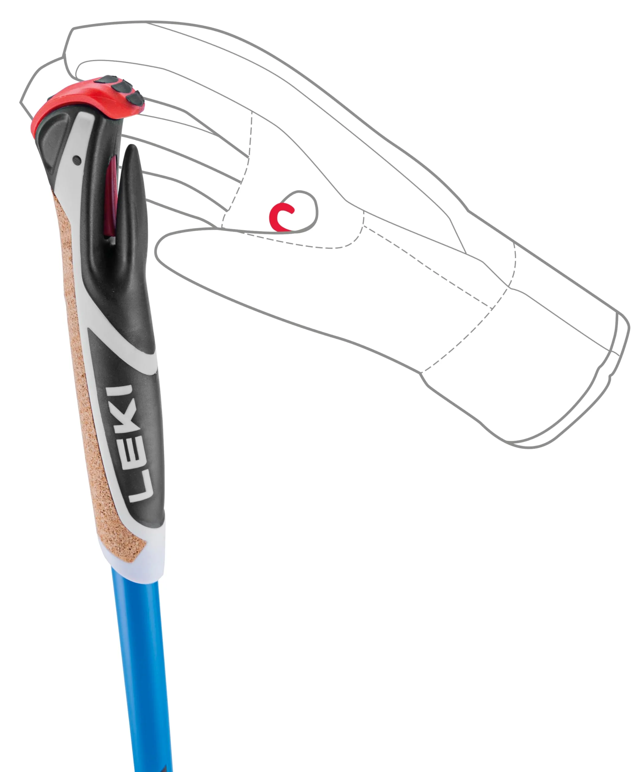 LEKI Bâtons de ski de fond CC 450-135