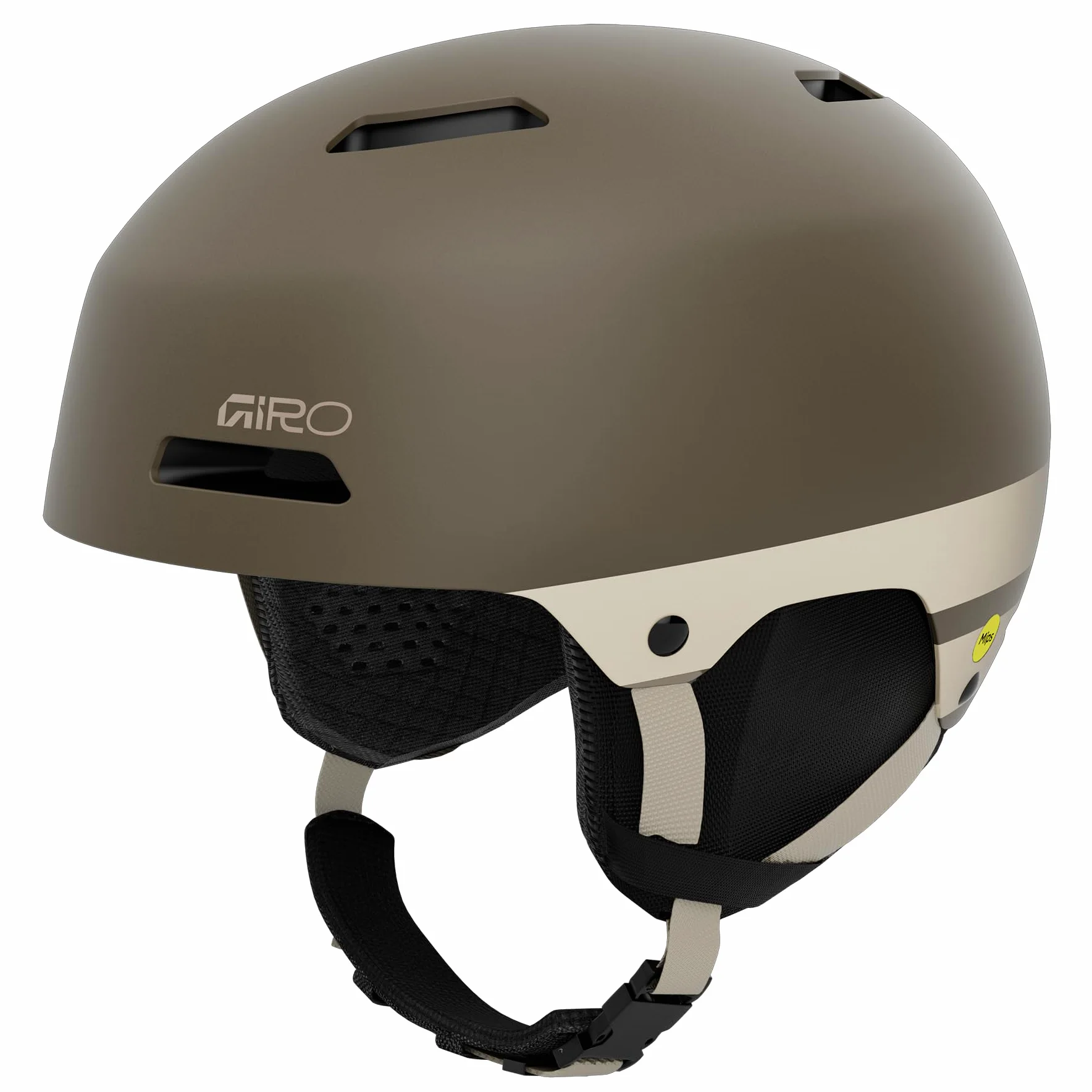 Giro Ledge FS MIPS Casque de Ski et de Snowboard M | Coque Rigide en ABS avec EPS, Protection MIPS, système in Form Fit System, Ventilation | Casque de Freestyle Matte Bark (Bicolore)