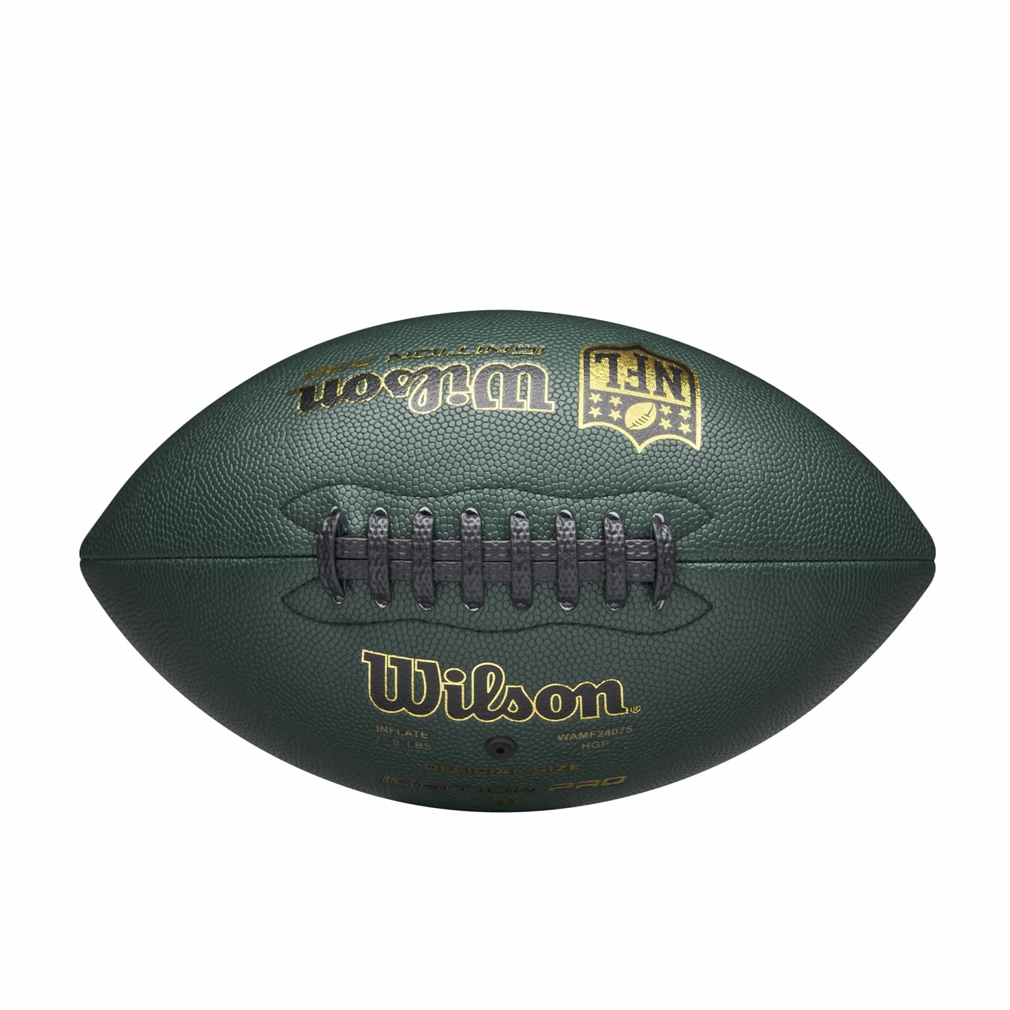 WILSON NFL Ignition Pro Eco Ballon de Football Américain en Cuir Composite Vert Taille Officielle