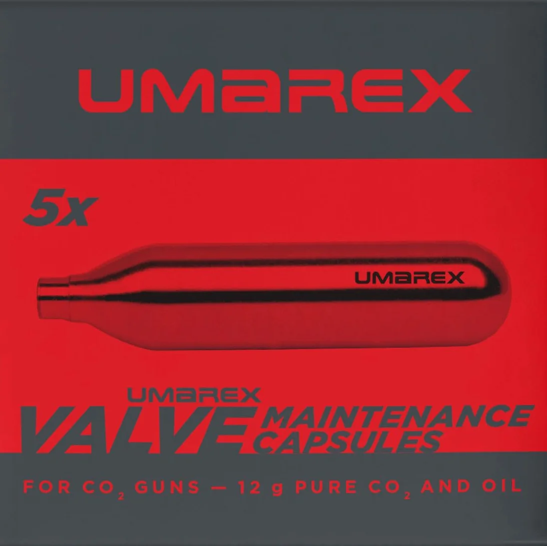 Umarex Capsules CO2 12g lot de 5 pour carabine air comprimé