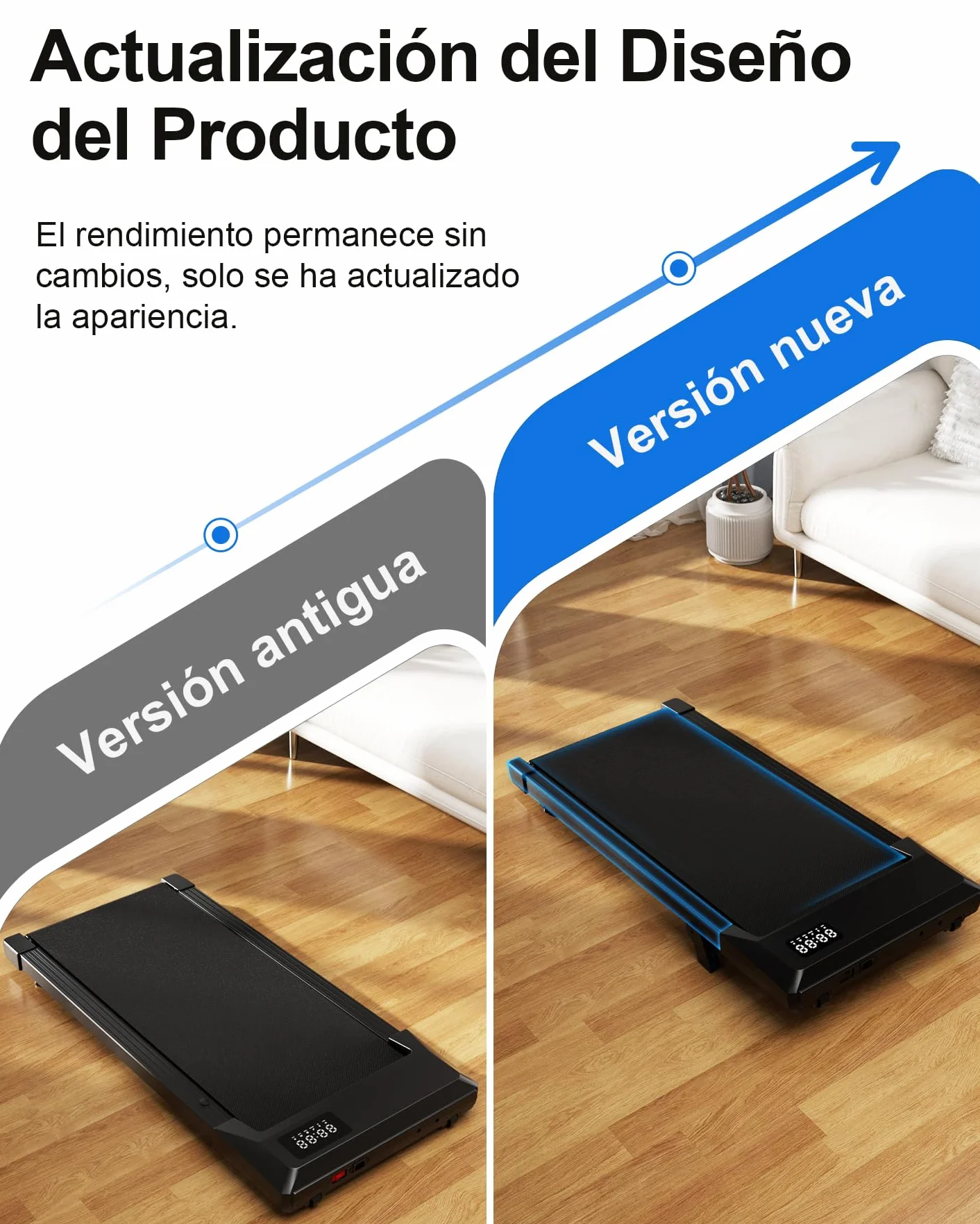 Copant Tapis de Marche avec LCD Écran, 2.5 HP Walking Pad, APP & Télécommande, Charge Max 136 kg, 1.5-6 km/h
