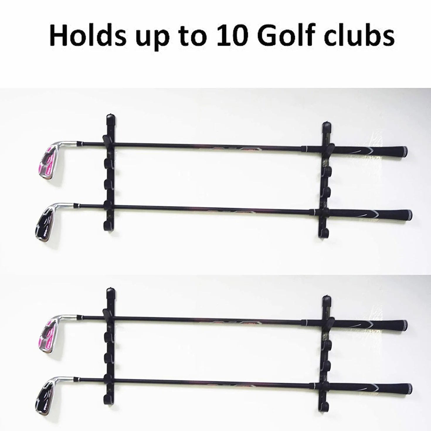 Étagère de présentation horizontale pour clubs de golf, support mural, rangement jusqu'à 10 clubs