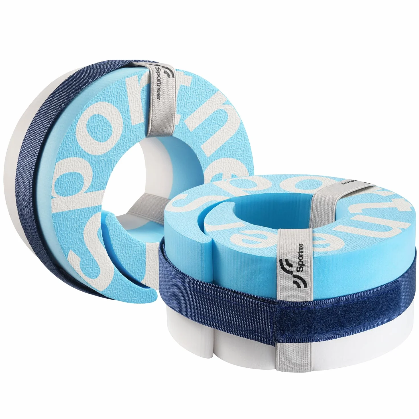 Sportneer Manchettes aquatiques en mousse – Équipement d'aérobic EVA haute densité, poids d'eau pour chevilles et bras avec boucle amovible pour Aqua Fitness, exercices en piscine et jogging aquatique