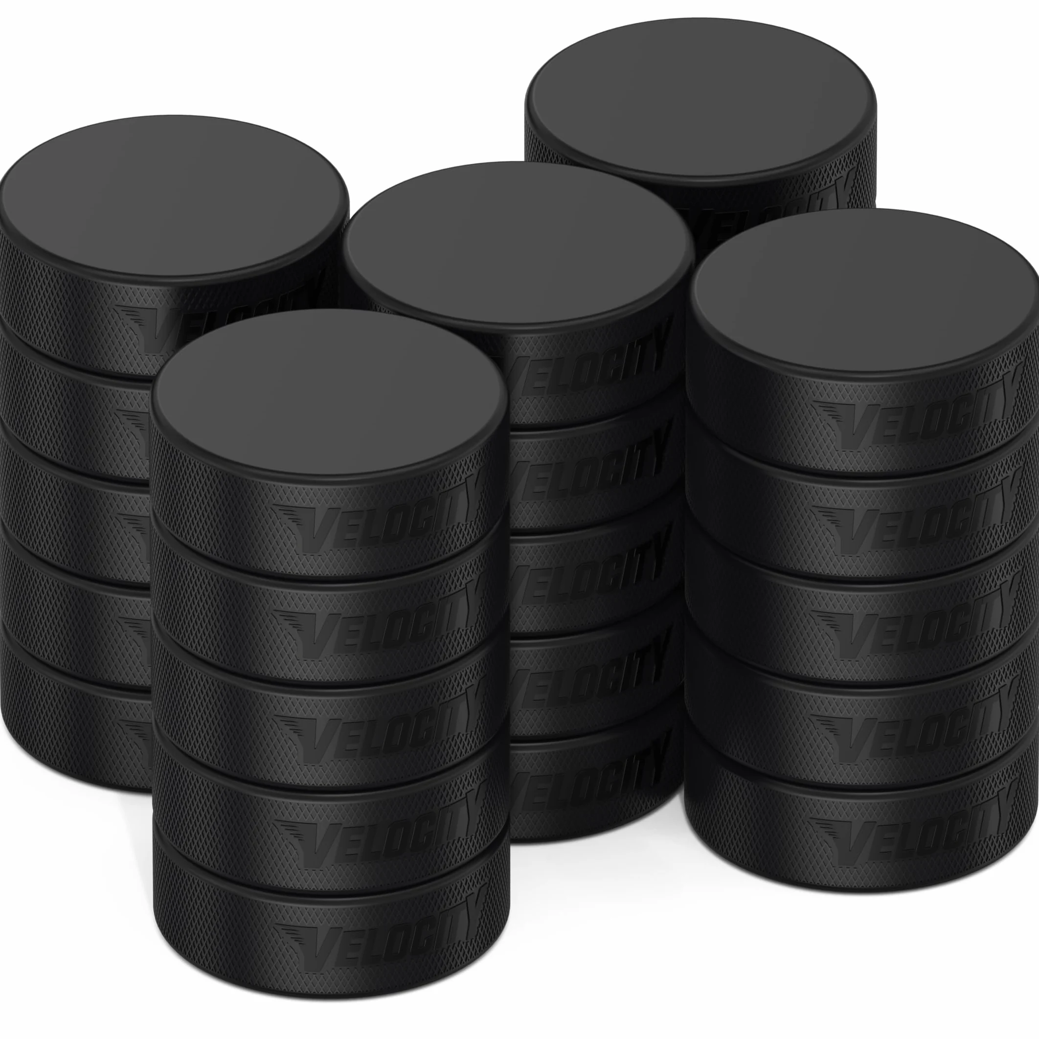 Velocity Lot de 5, 10, 25, 50 et 100 palets de hockey pour entraînement junior légers, officiels seniors, poids lourds