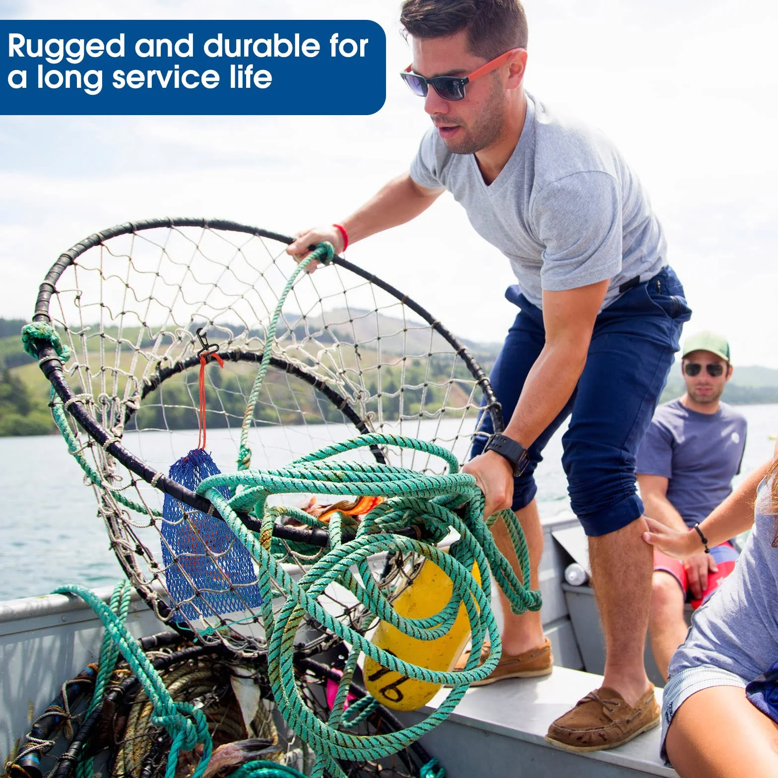 Honoson 6 Pcs Sacs d'Appâts pour Casiers à Crabes avec Casier Piège à Poisson Portatif Piège à Appâts en Filet à Crabe de Style Sports de Plein Air Filet à Crevettes Équipement de Crabe Pliant