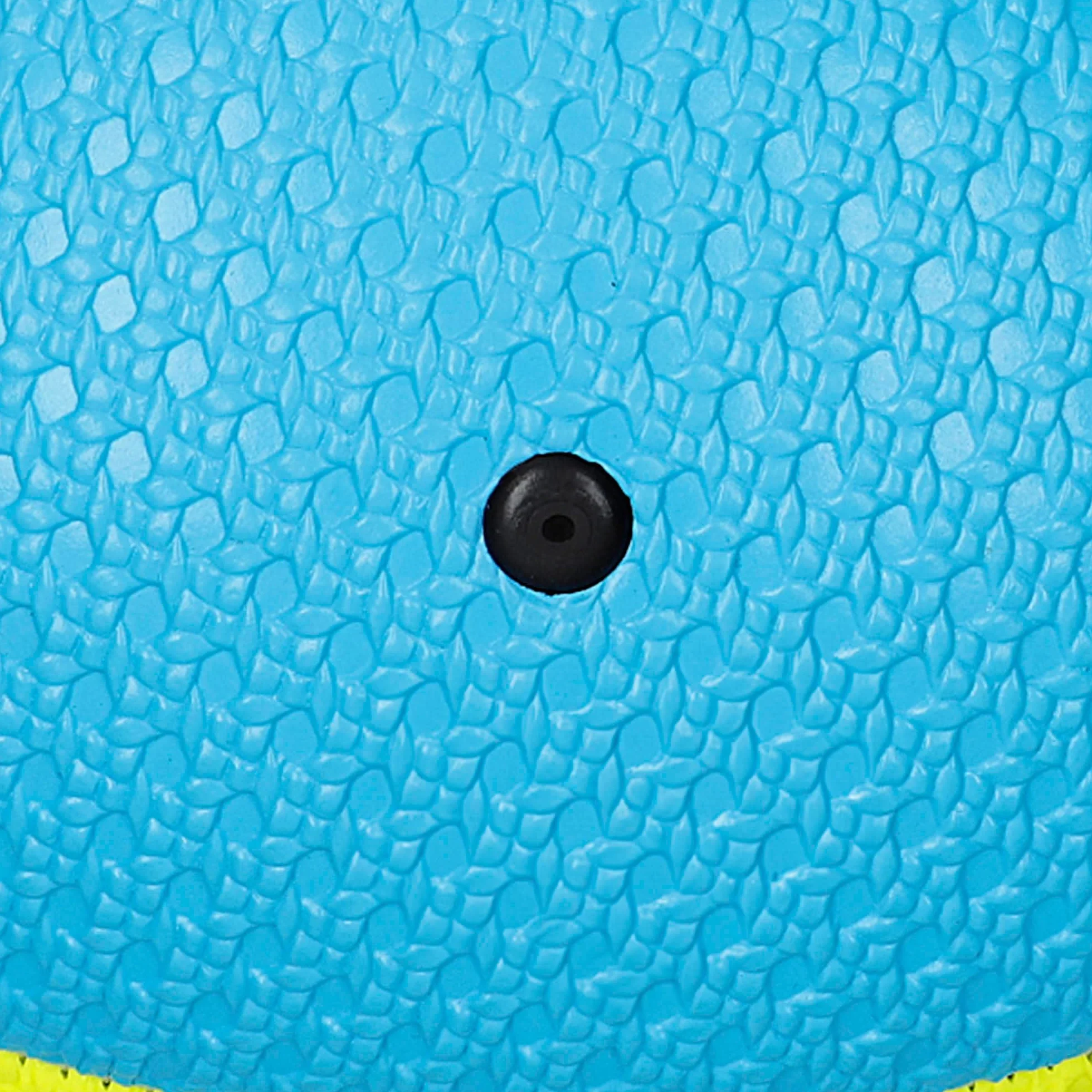 AKTIVE Ballon de Rugby PVC Taille 5 22 cm Jaune Fluo Bleu Entraînement Plein air