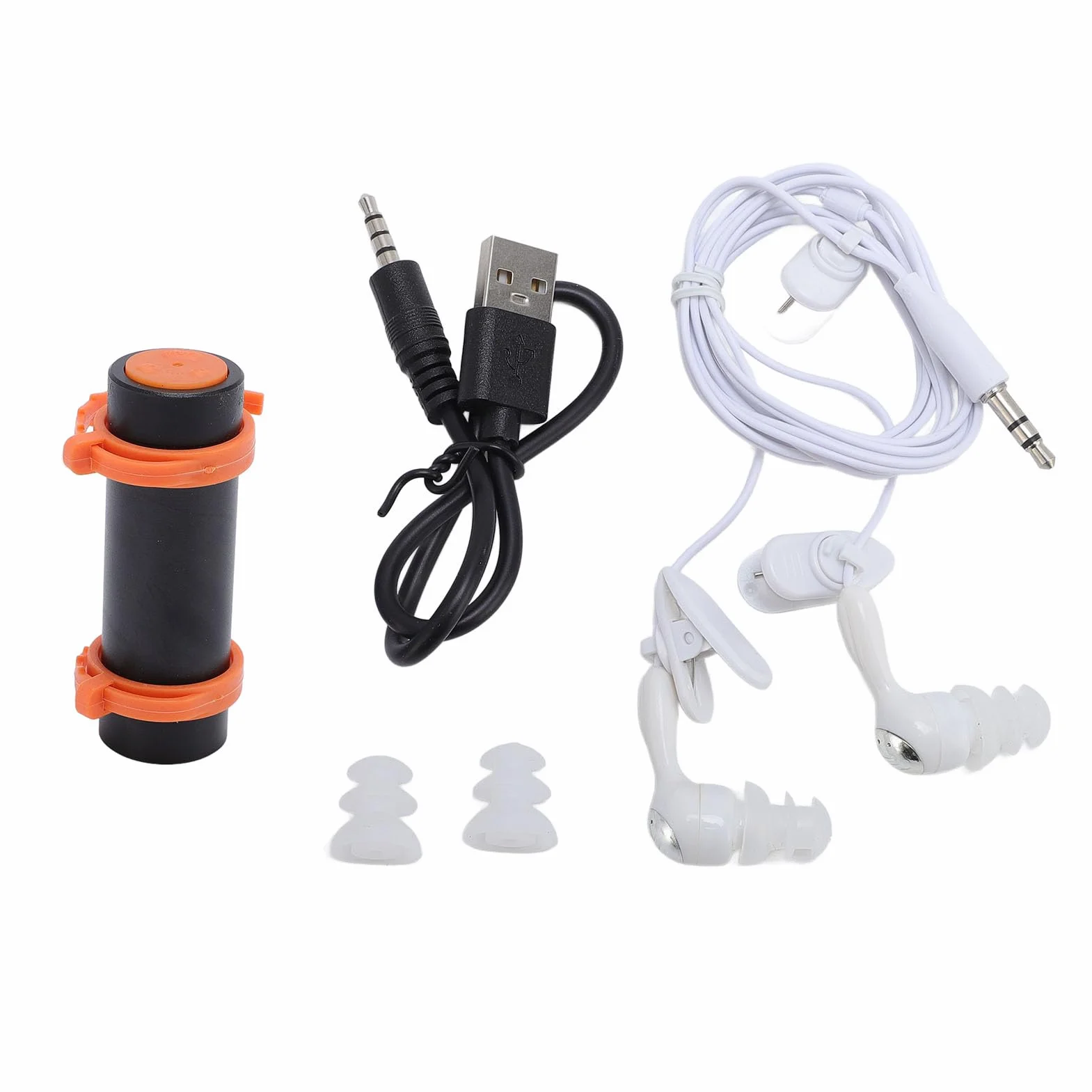 Lecteur MP3 étanche 8 Go Aluminium argent natation plongée surf course