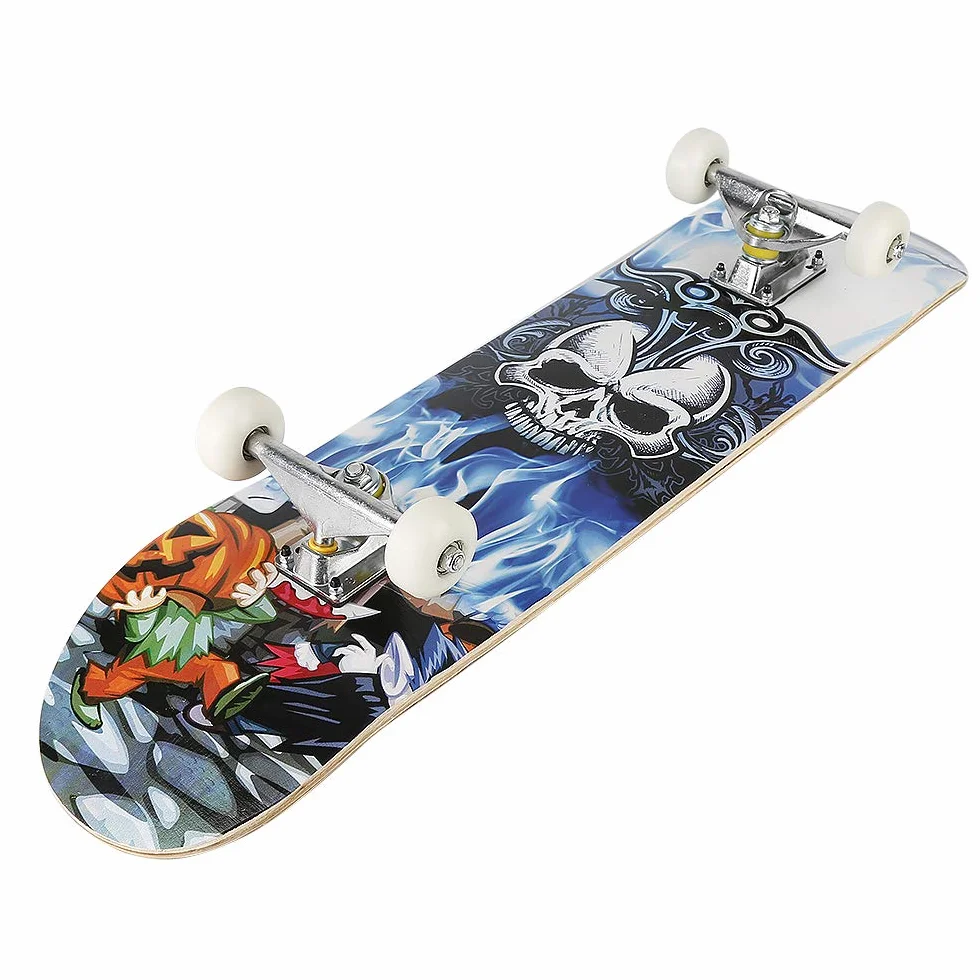 Skateboard Complet Double Kick Maple Deck Concave Cruiser pour Enfants Adolescents Adultes Débutants avec Outil en T