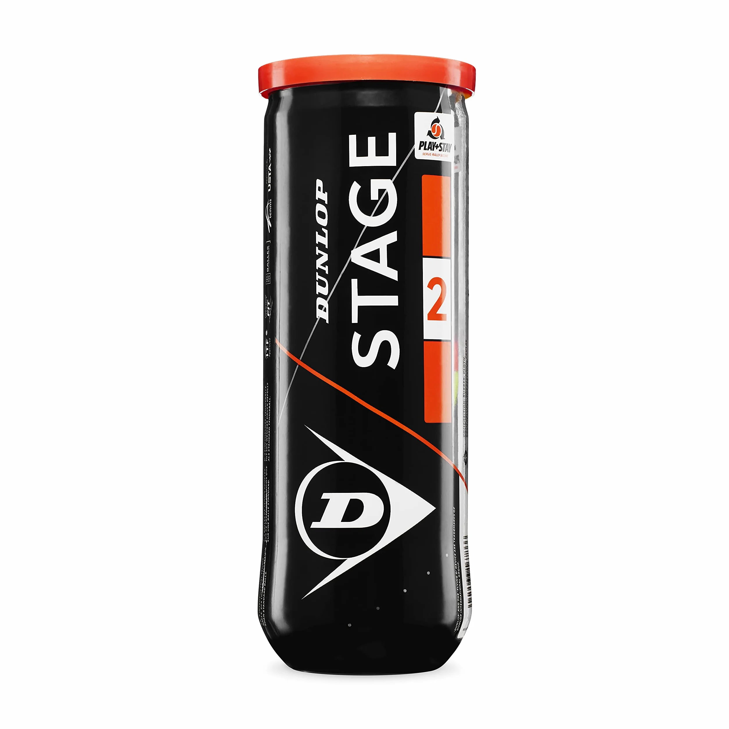 Dunlop Stage 2 Orange 3PET Balle de Tennis Adulte