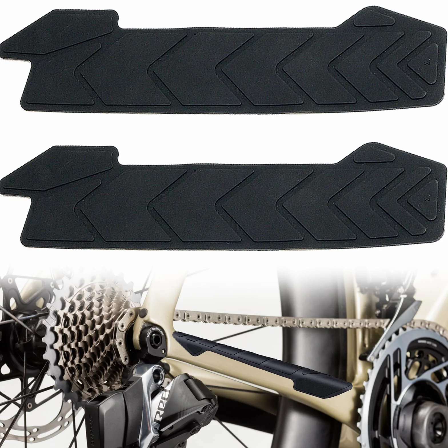 Protection De Chaîne De Vélo 2 Pièces, Anti-Rayures, Accessoires Cyclisme VTT Route Ville