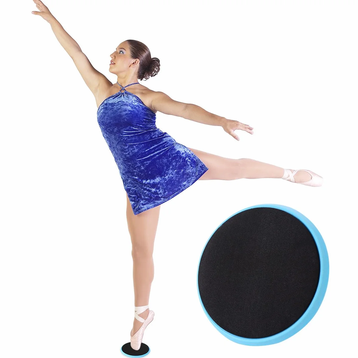 Abaodam Plateau Tournant Léger Bleu Ciel pour Ballet Danse Entraînement Pirouettes Disque Tournant Portable
