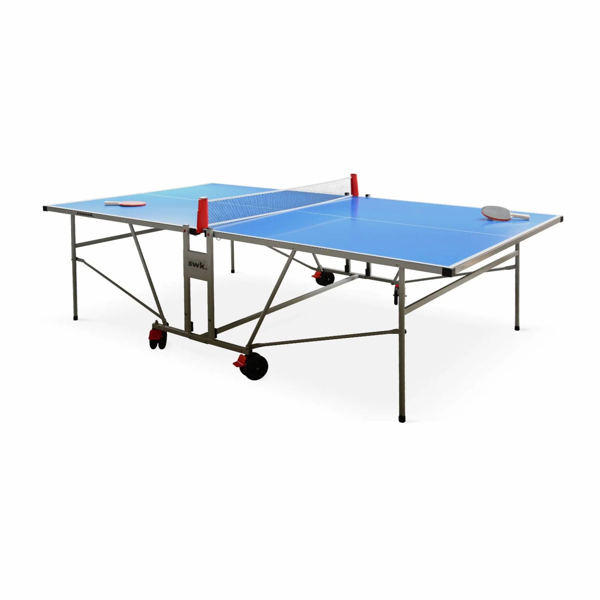 Table de ping Pong Outdoor, avec 2 Raquettes et 3 balles, pour Utilisation extérieure + Housse en PVC