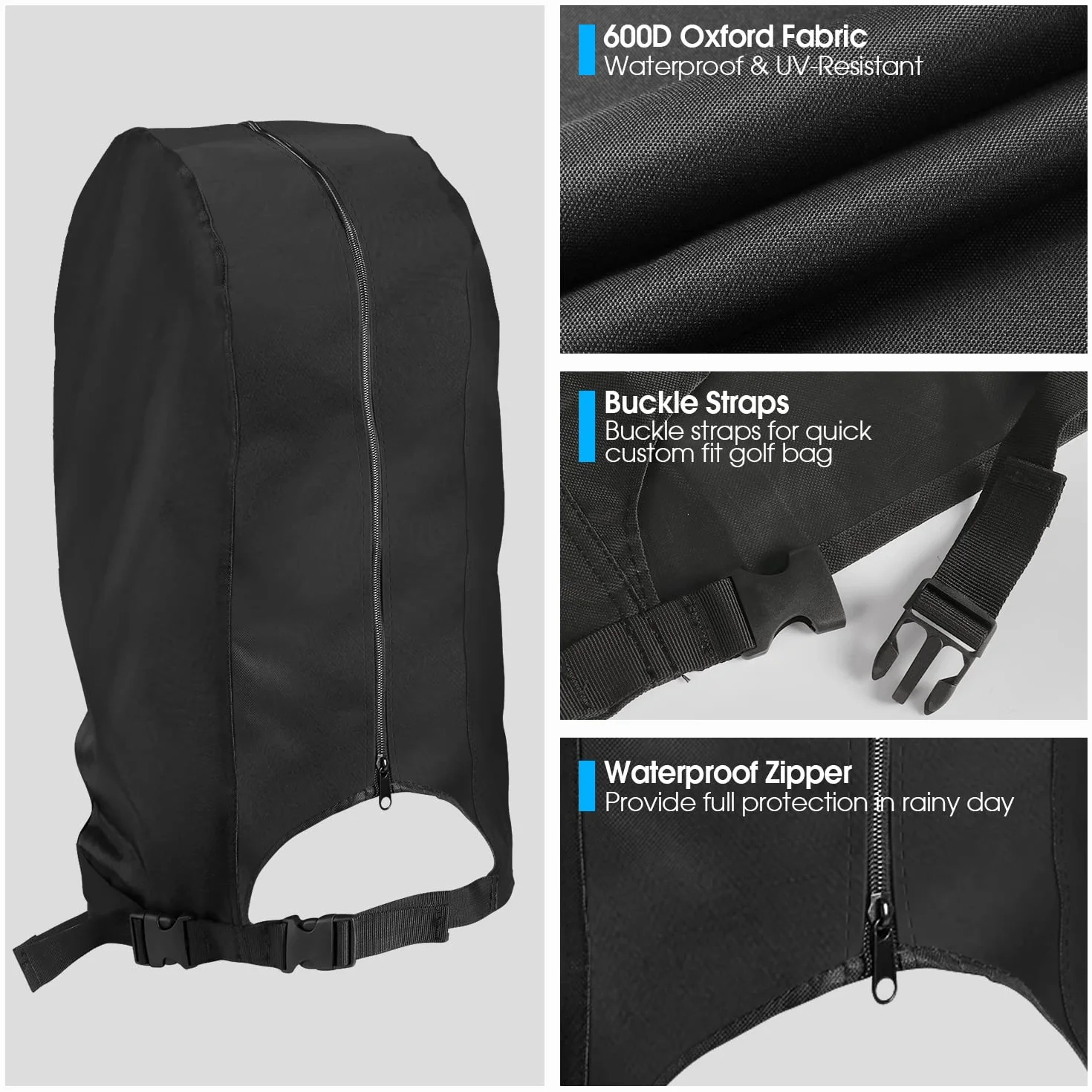 Housse de Pluie pour Sac de Golf – Housse de Sac de Golf imperméable Durable pour Homme et Femme – Sac de Golf et Chariot de Transport