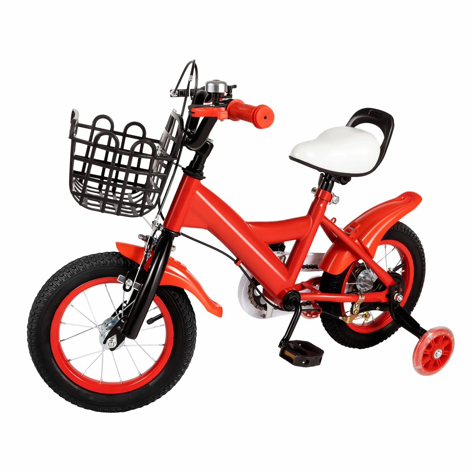 Vélo enfant 12 pouces réglable 2-5 ans avec roues stabilisatrices panier bouteille