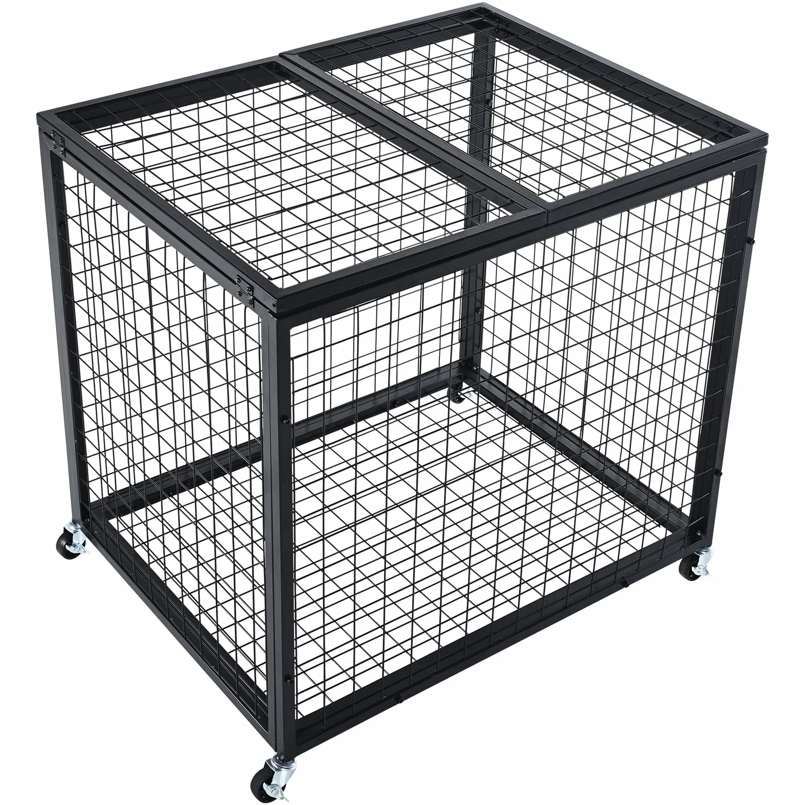 VEVOR Chariot à Ballons Verrouillable 85x67,5x82,5 cm Cage de Rangement pour Ballon Mobile avec 4 Roulettes et Freins en Acier
