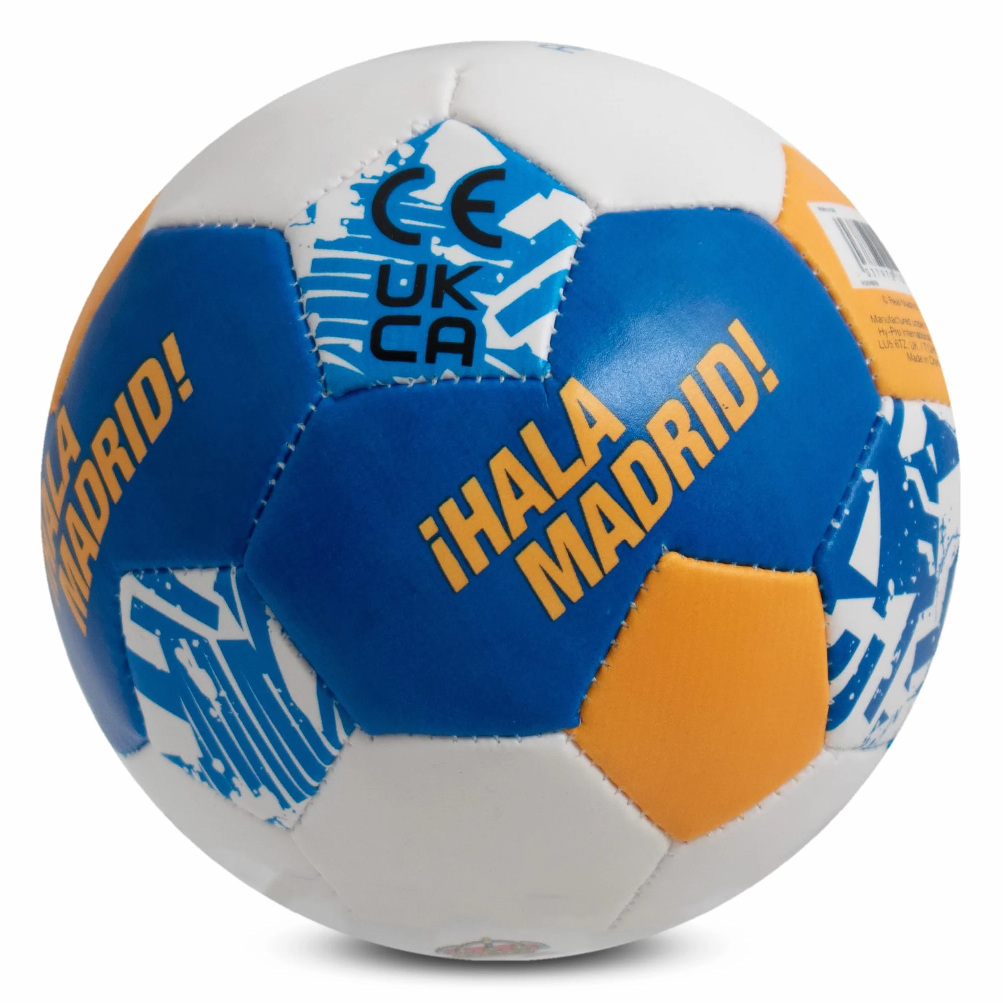 Real Madrid CF Hy-Pro Mini balle souple 10,2 cm blanc bleu