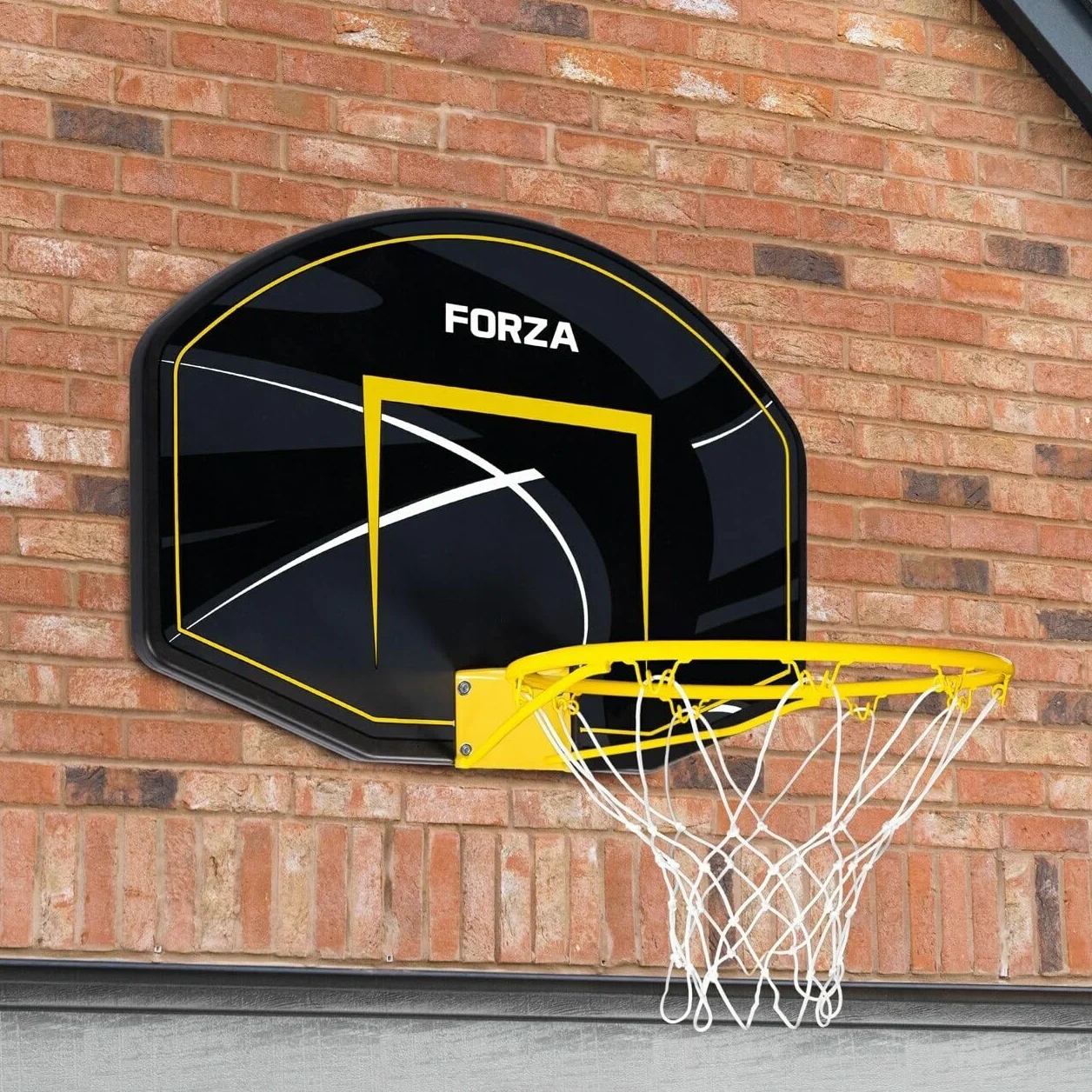 FORZA Panneau et Anneau de Basket-Ball à Fixation Murale Taille Standard Mini Entraînement Intérieur Extérieur