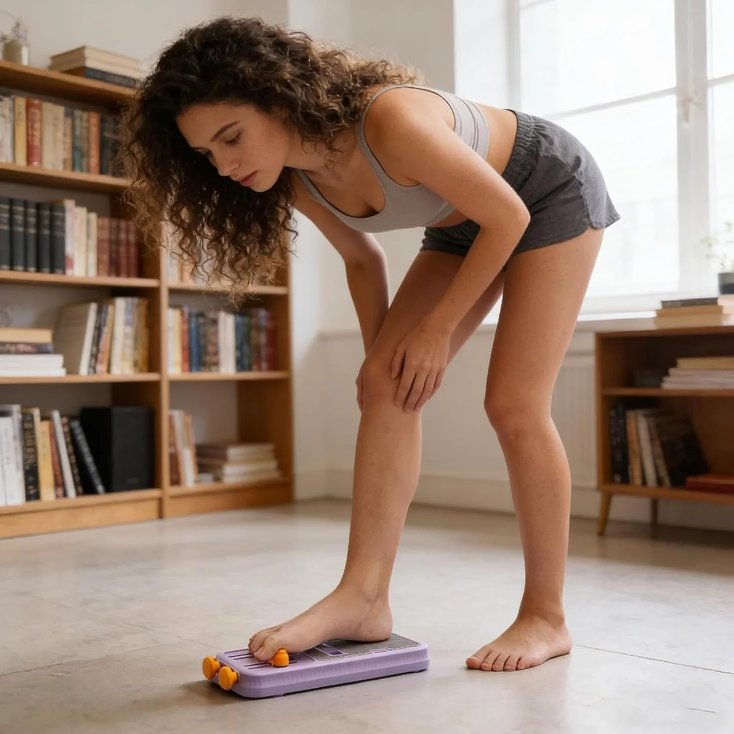 Appareil de Musculation de la Voûte Plantaire, Outil d'Exercice pour Pieds à Double Ressort et Résistance Ajustable