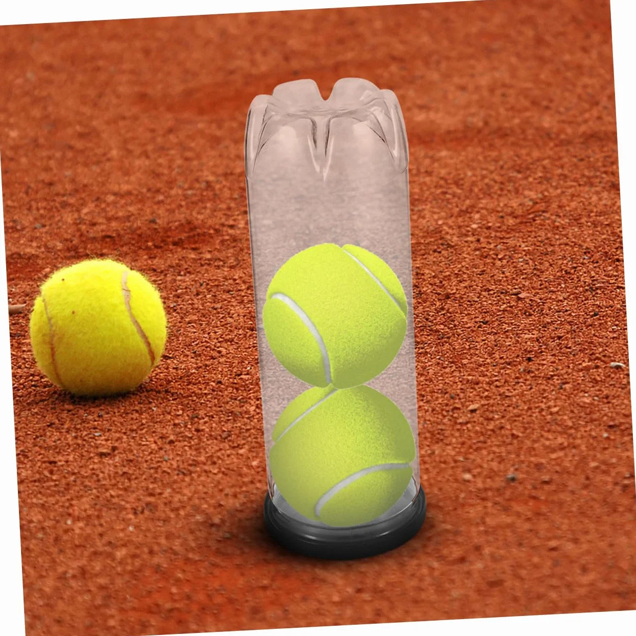 6 pièces Boîte de Rangement Transparente pour Balles de Tennis avec Couvercle Noir Lot de Tubes PVC Durables pour Stockage et Organisation Intérieure et Extérieure