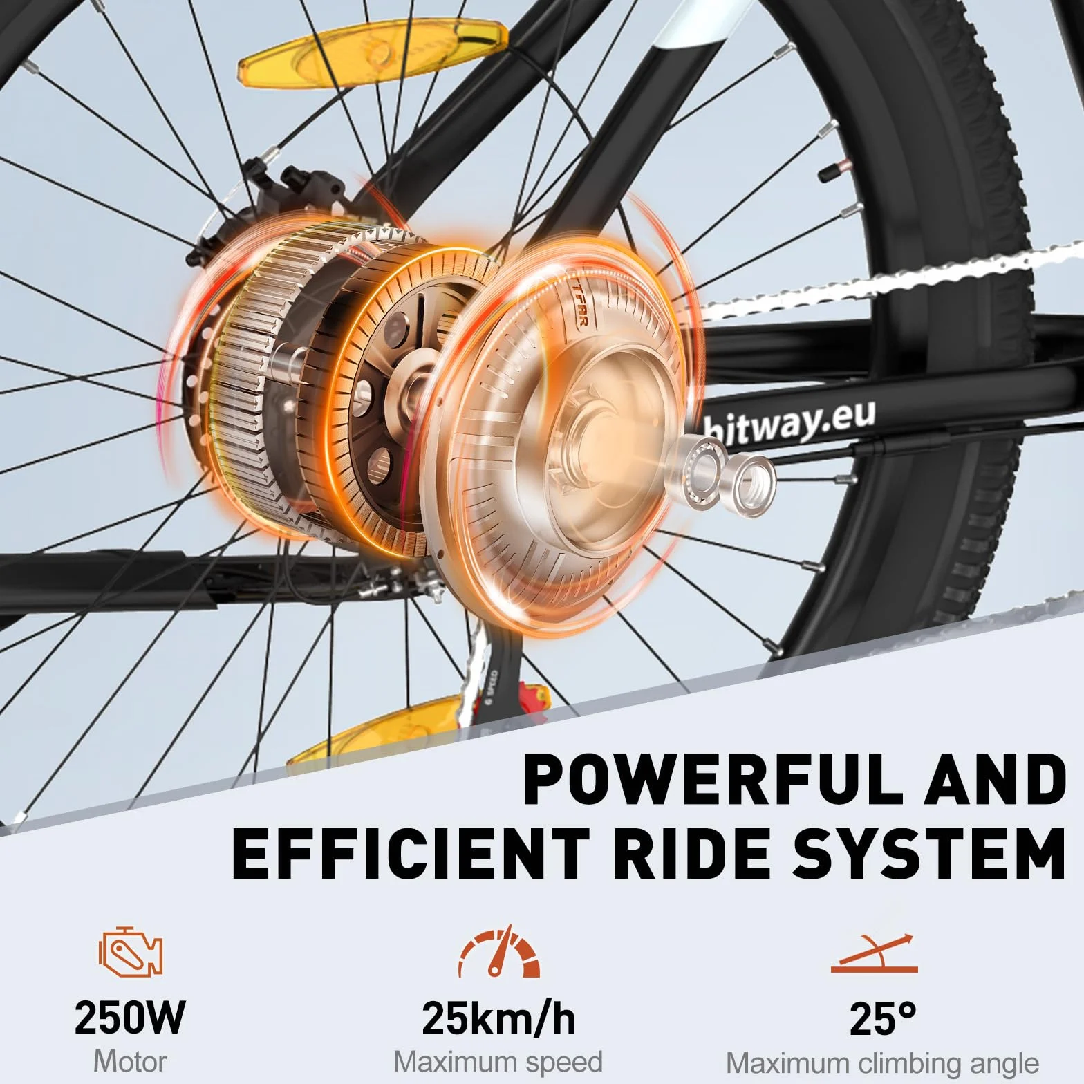 HITWAY Vélo Électrique VTT 27,5" 26" Pneu Batterie Lithium Amovible 36V13Ah 48V15,6Ah Autonomie 60-100km 250W Moteur Adulte