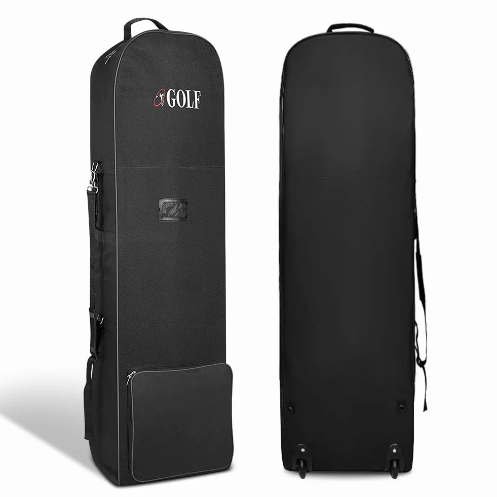 Sac de voyage de golf à roulettes Oxford 600D résistant à l'usure avec barre réglable
