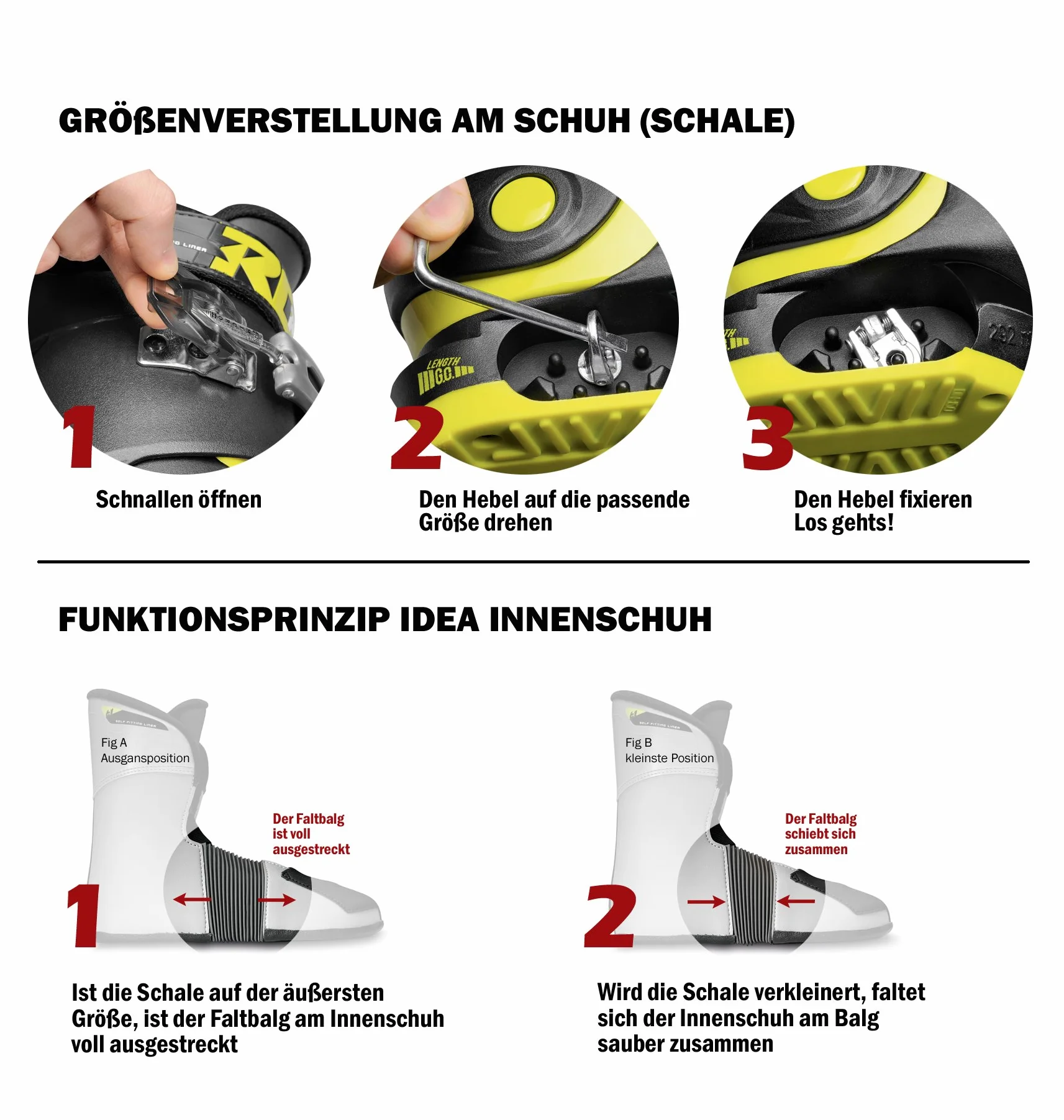 Roces Atomic Patins Idea Up 16–18,5 Enfants réglable Chaussures de Ski