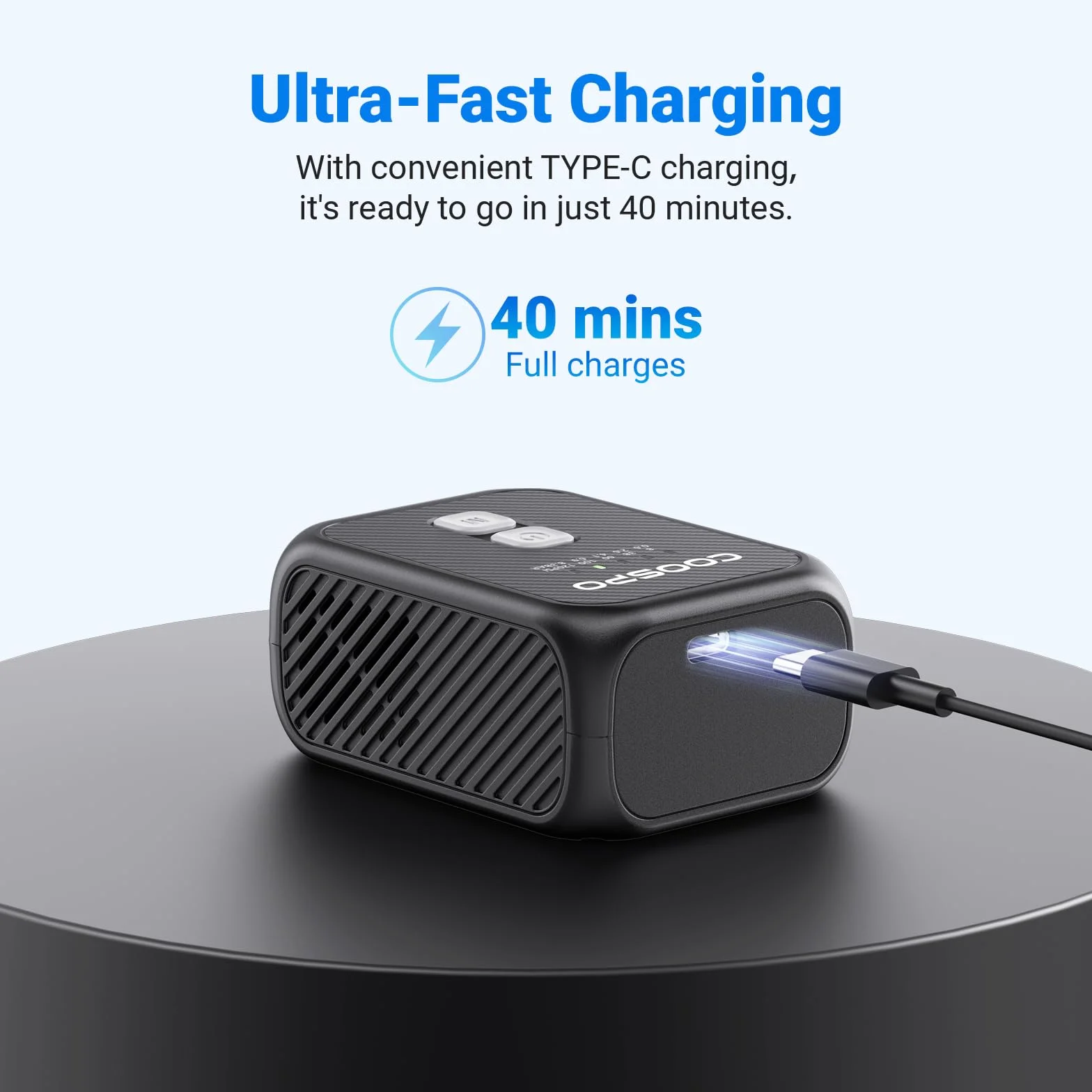 CooSpo Pompe à Velo Electrique 120 PSI avec Arrêt Automatique Presta/Schrader