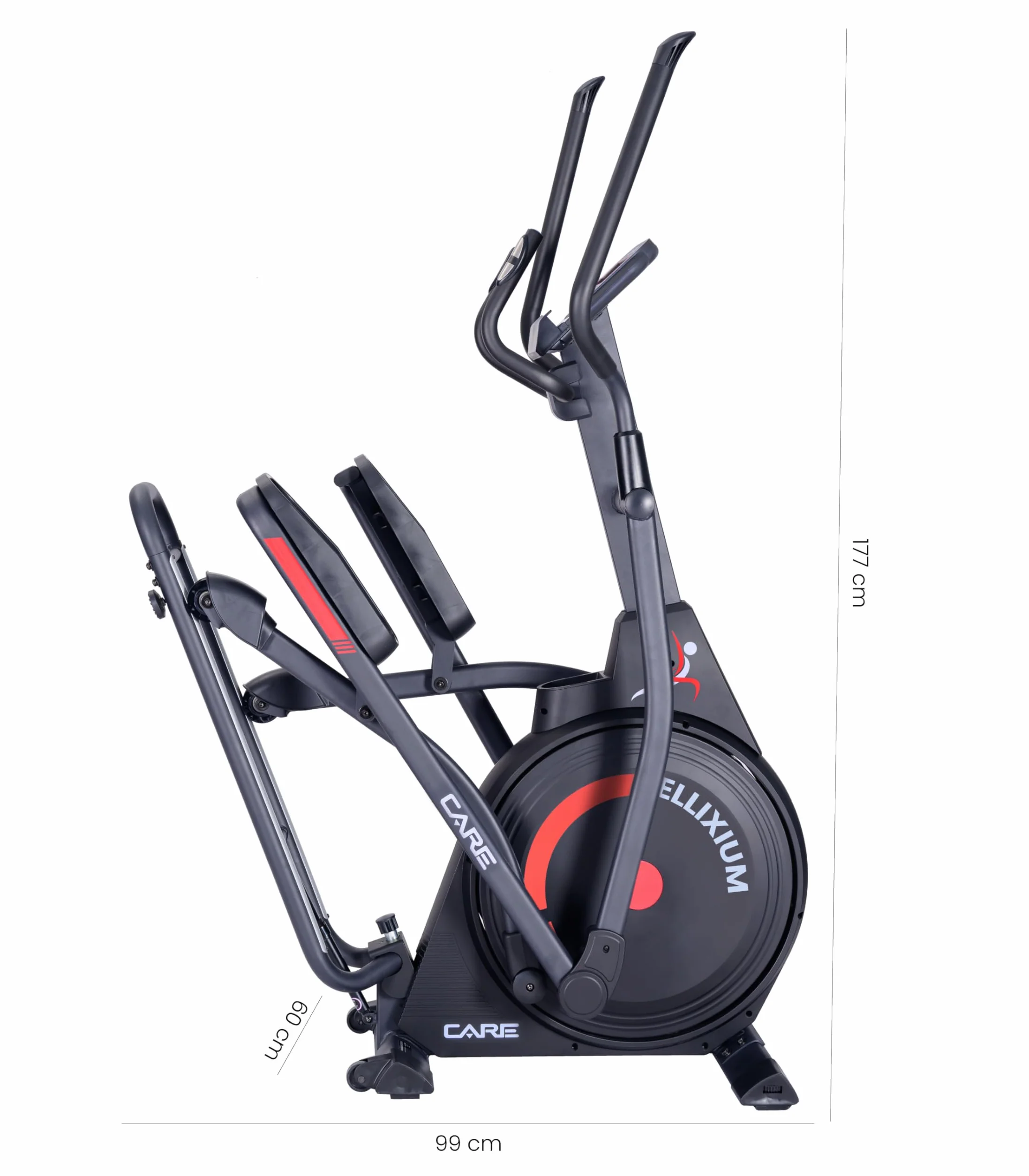 Care Fitness ELLIXUM FD Vélo Elliptique 23 Programmes 16Kg Masse d'Inertie Résistance Magnétique