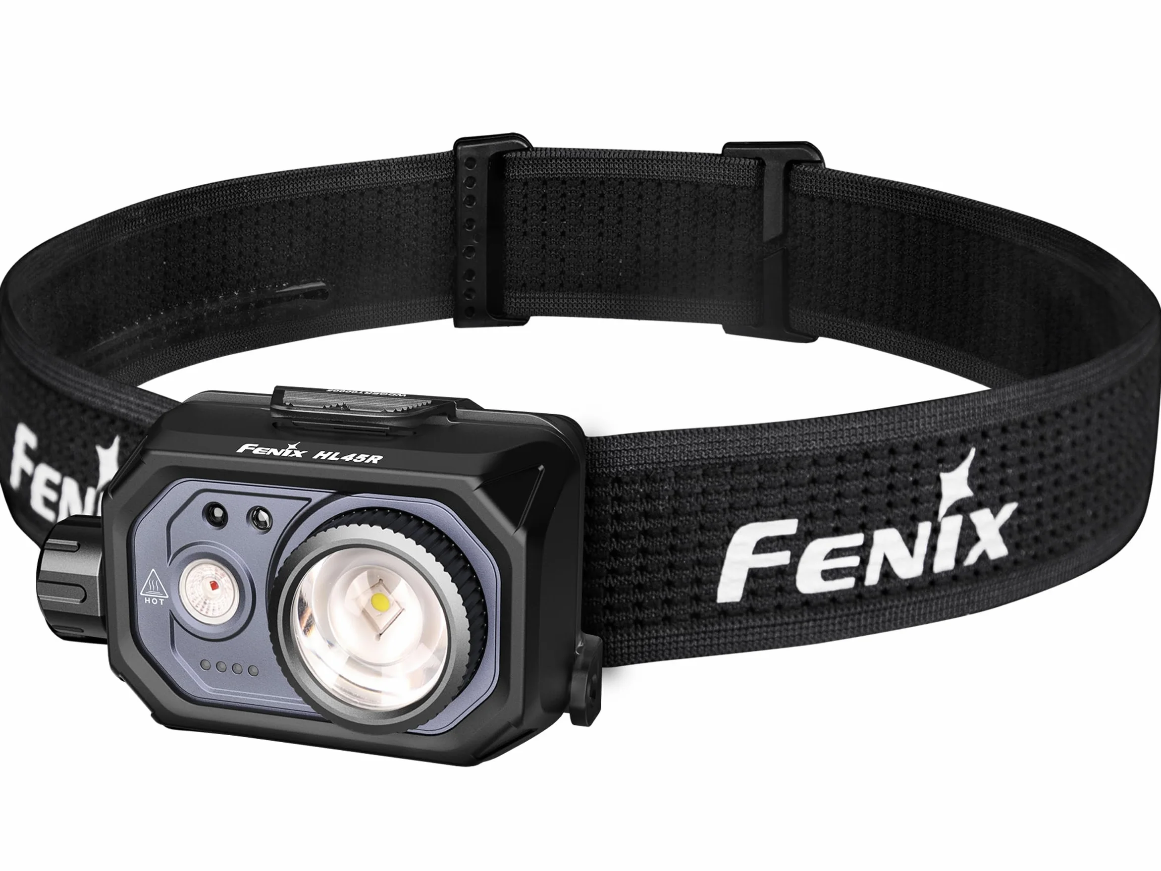 Fenix HL45R Lampe frontale LED rechargeable, 1000 lumens, zoom clair, 220 m, rechargeable USB-C, 3 piles AAA Dual Fuel, détection des gestes, commande rotative, lampe frontale étanche IP66, camping