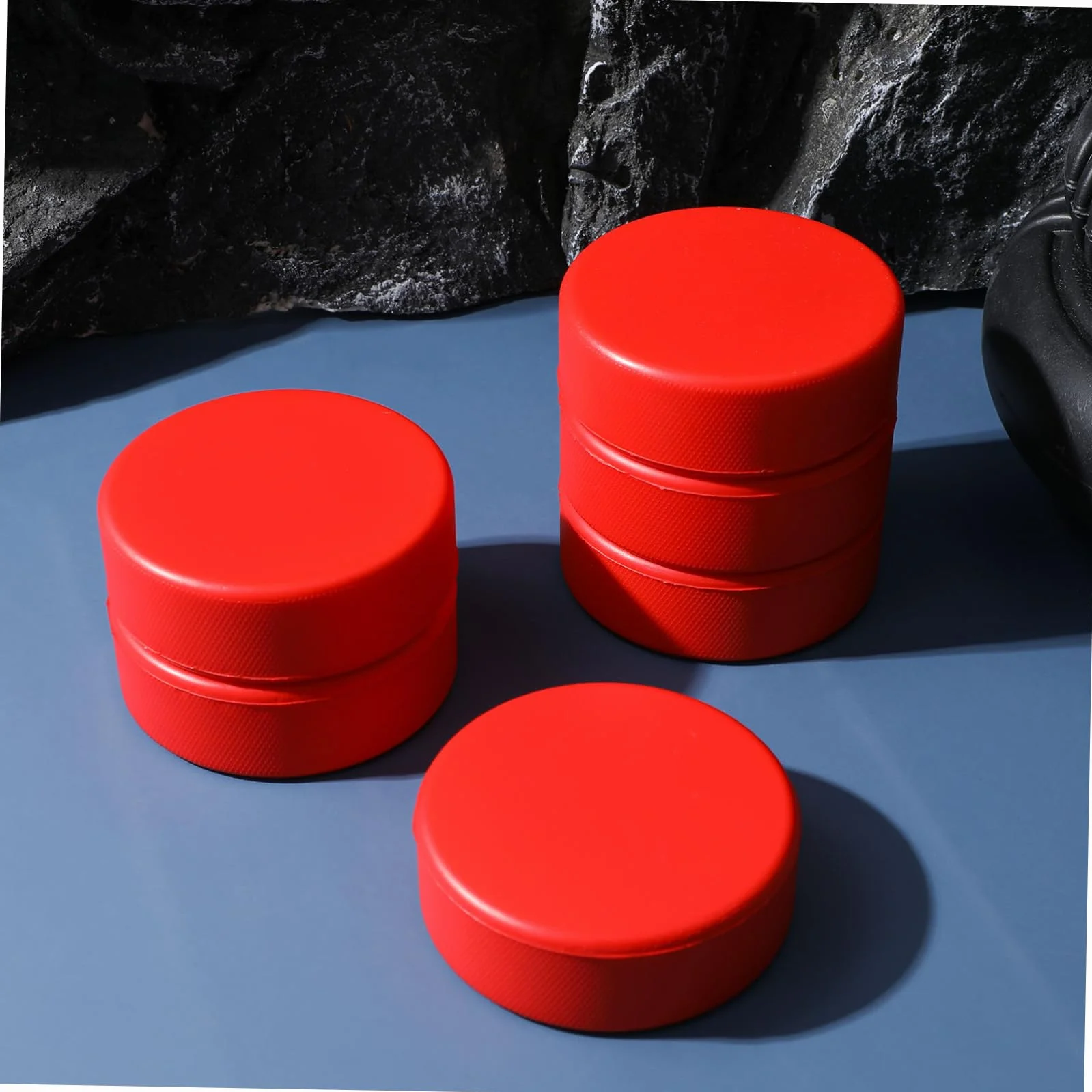 VANZACK Palet Rondelles De Hockey Orange Mousse Glace Rue Balles Hockey Rouge